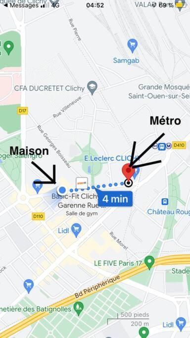 Paris : Appartement Familial Avec Parking Prive كليشي المظهر الخارجي الصورة